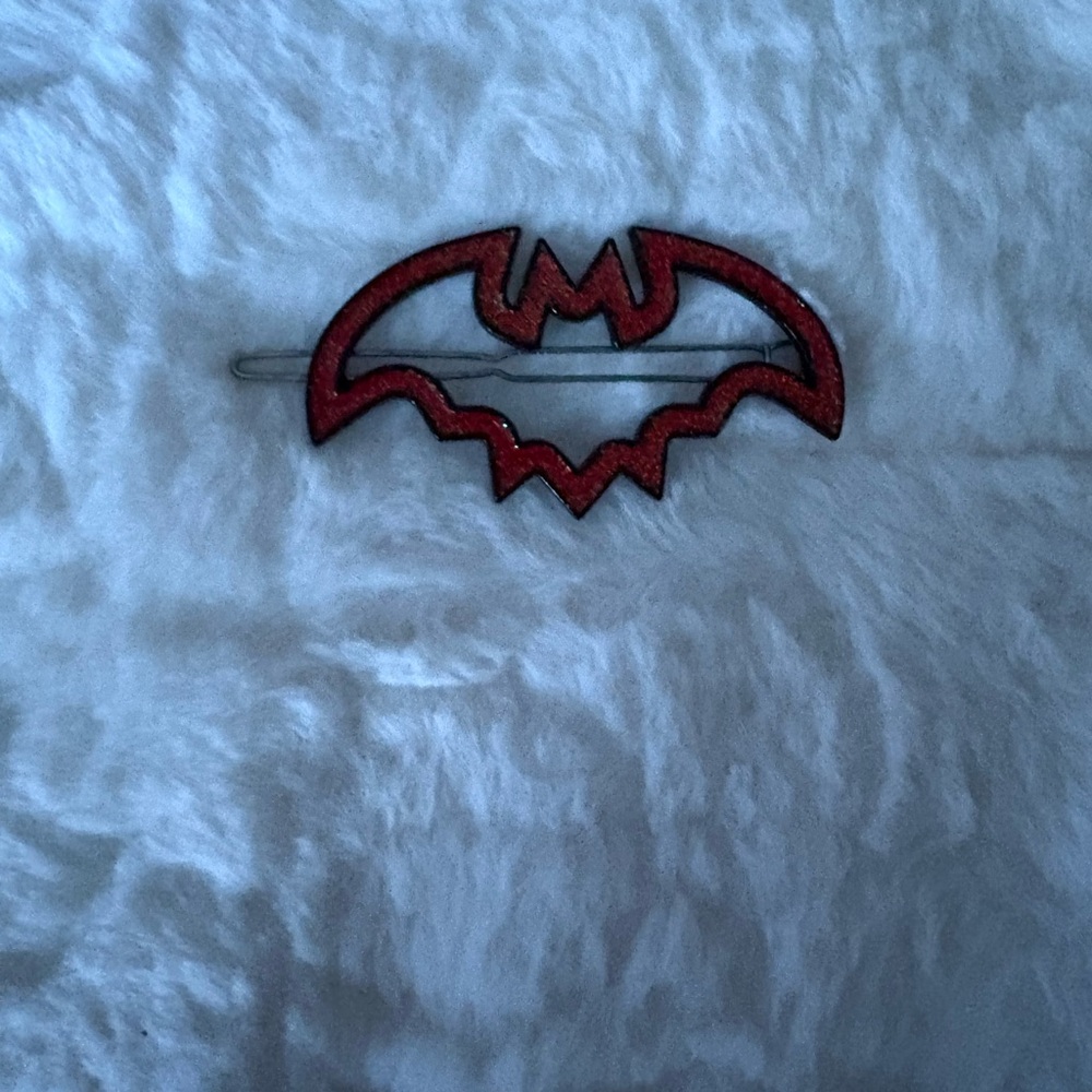 orange Bat Hair Clip